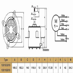 موتور فن آکسیال 180 وات الکترومگا