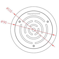نازل دهش آب استخر از کف آکوامارین مدل FS58