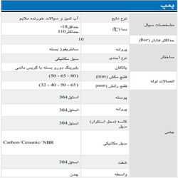 پمپ آب ابارا سانتریفیوژ استیل مدل 3M/I 50-200/9.2