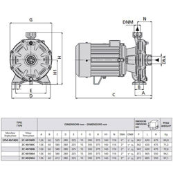 پمپ آب بشقابی دو پروانه اسپرونی مدل 2CM 40/180D