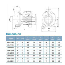 پمپ آب لئو بشقابی مدل ACm220B4