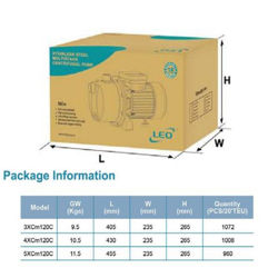 پمپ آب لئو سانتریفیوژ طبقاتی مدل 3XCm120C