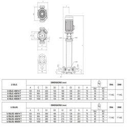 پمپ آب پنتاکس طبقاتی عمودی مدل U 5 SLXG-600/20T