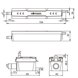 پمپ درین ویپکول مینی باریک مدل P12