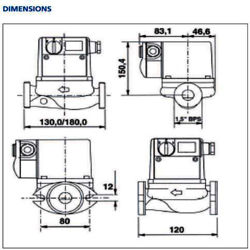 پمپ سیرکولاتور خطی ابارا مدل MR 53