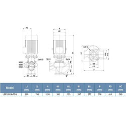 پمپ سیرکولاتور خطی لئو مدل LPP200-36-75/4