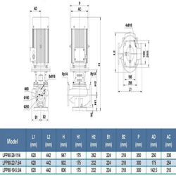 پمپ سیرکولاتور خطی لئو مدل LPP80-22-7.5-4