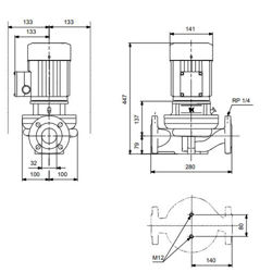 پمپ سیرکولاتور خطی گراندفوس تک فاز TP 32-180/2