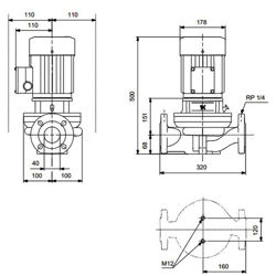 پمپ سیرکولاتور خطی گراندفوس تک فاز TP 40-270/2