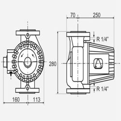 پمپ سیرکولاتور سیستما مدل UPRF 50-40/280