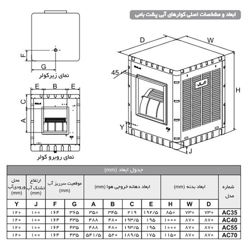 کولر آبی آبسال پشت بامی مدل AC 40R