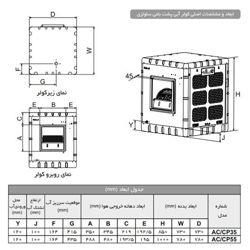 کولر آبی آبسال پشت بامی مدل ACCP35