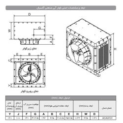 کولر آبی صنعتی آبسال آکسیال مدل AC-AX131
