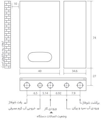 وضعیت اتصال و ابعاد پارما دیجیتال 26Rsi 