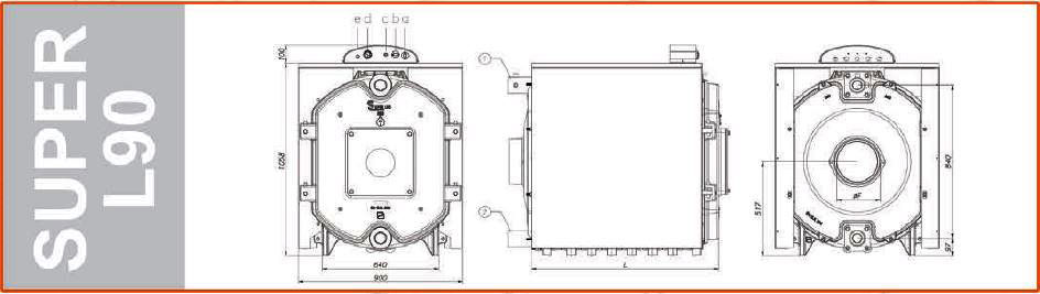 ابعاد دیگ چدنی MI3 مدل Super L90-09 پره 9