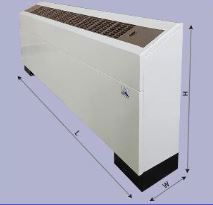 ابعاد فن کویل زمینی تهویه دماوند