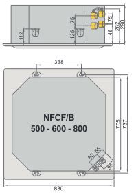 ابعاد فن کویل چهار طرفه چهار لوله ۵۰۰ نیک ابعاد فن کویل چهار طرفه چهار لوله ۵۰۰ نیک