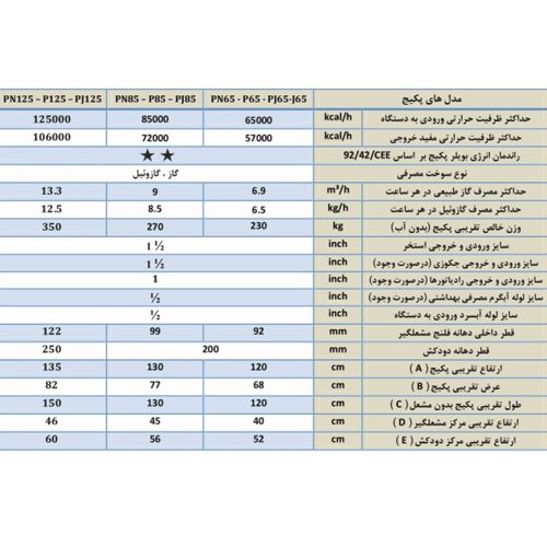 خرید هیتر گازی استخر امرالد PJ125