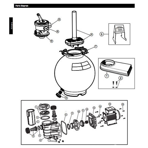 خرید فیلتر شنی فایبر گلاس هایوارد VL 210 
