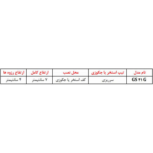 نازل ورودي آب استخر آکوامارین مدل GS 41 GLD