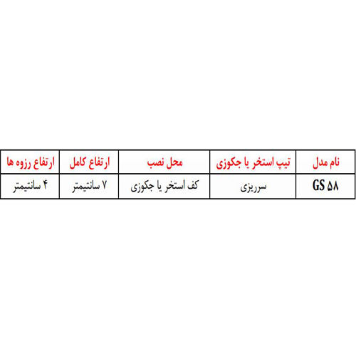 نازل ورودي آب استخر آکوامارین مدل GS 58