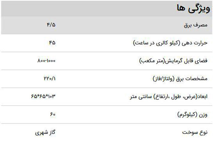هیتر گازی گرمسال مدل GL840