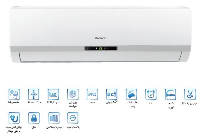 کولر گای اسپلیت گری مدل Imatic